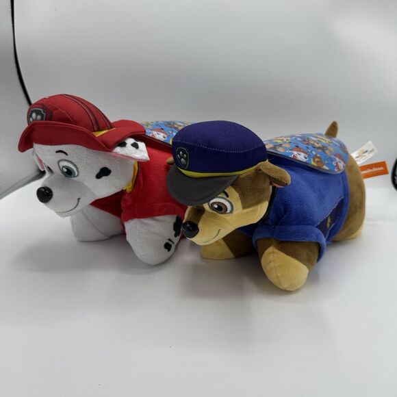 Paw Patrol Pillow Pet Sleeptime Lites Chase And Marshall Set Night Lights - Picture 1 of 16